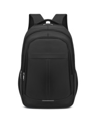 Plain 19" School|Laptop Backpack With Short Stripe - Black 