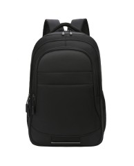 Plain 19" School|Laptop Backpack With Long Stripe - Black 