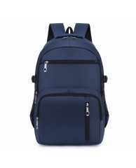 Plain 19" School|Laptop Backpack  - Black 
