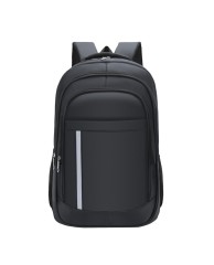 Plain 19" School|Laptop Backpack With Line - Black 