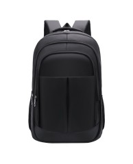 Plain 19" School|Laptop Backpack - Black 