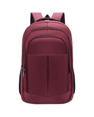 Plain 19" School|Laptop Backpack - Wine
