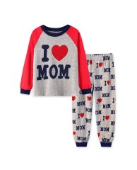 I love mum Pyjamas - Red |Grey