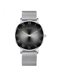 Geneva Men's Watch Stainless steel - Silver |Black 