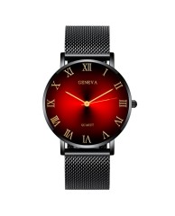 Geneva Women's Stainless steel Watch - Black|Red