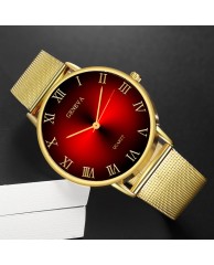 Geneva Men's Watch Stainless steel - Gold |Red