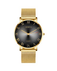 Geneva Men's Watch Stainless steel - Gold |Black 