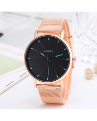 Geneva Women's Stainless steel Watch - Rose Gold |Black