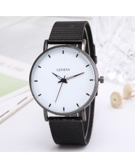 Geneva Men's Watch Stainless steel - Black |White 