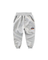 Plain Joggers with Bus Logo for Children - White 