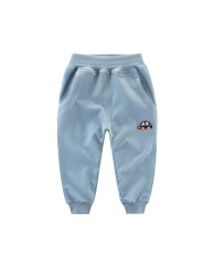 Plain Joggers with Bus Logo for Children - Light Blue 