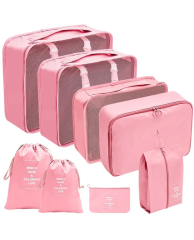 Foldable Travel Bags 9 in 1 - Pink 
