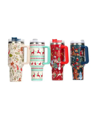 40oz Christmas Theme Thermal Mug 
