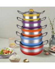 Multicoloured Steel pots
