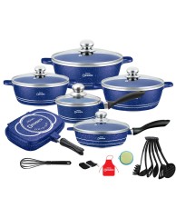 Dessini 6 in 1 cookware set with Accesories - Blue 