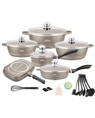 Dessini 6 in 1 cookware set with Accesories - Brown