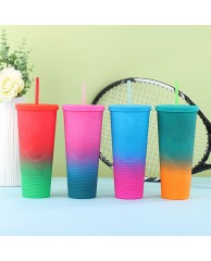 Straw Multicolour 710ML Cups