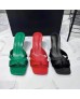Ladies low Heel Mules - Red
