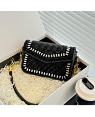 Ladies Jeweled Fashion Bag - Black