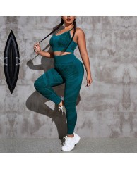 Ladies 2 in 1 gym wear Green