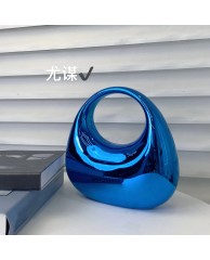 Ladies Acrylic Clutch Purse - Blue 