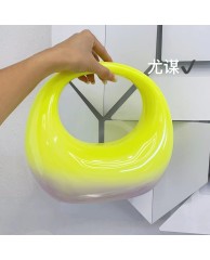Ladies Acrylic Marble Clutch Purse - NEON 
