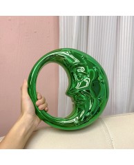 Ladies Acrylic Clutch Purse 02 - Green 