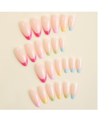 Short 2 Tone Press On Nails 2
