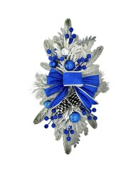 Christmas Stair  Wreath  45*25 - Blue