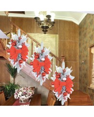 Christmas Stair  Wreath  45*25 - Red