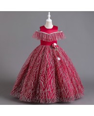 Christmas / Party Girls dress - Wine