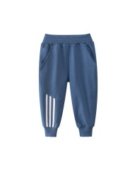 Plain Joggers with Stripe for Children - Light Blue