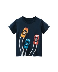 Bus Design Children Top -  Navy Blue 