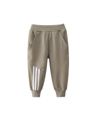 Plain Joggers with Stripe for Children - Brown 