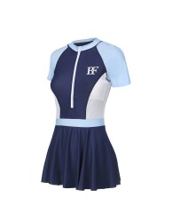One piece Swimwear - Blue |White