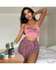Women's Stylish 2 in 1 cotton Nightwear - Pink