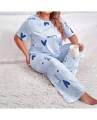 Women's 2 in 1 cotton pyjamas (Love) 