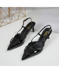 Ladies Party/ Office Slingback Heels - Black