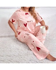 Women's 2 in 1 cotton pyjamas (Love) 