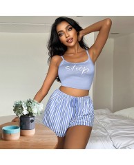 Women's Stylish 2 in 1 cotton Nightwear - Blue