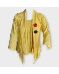 Flower Broach 2 in 1  Top - Yellow 