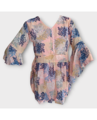 Floral Flea Hand Blouse - Peach 