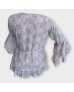 Pleated Rope Chiffon Blouse - Lilac