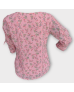 Floral Pleated Button Blouse - Pink