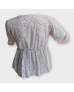 Floral Chiffon Blouse - Grey 