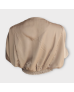 Long Sleeve Crop Blouse - Brown 