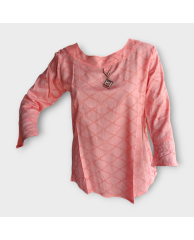 Pendant Stripped Top - Peach