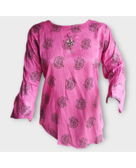 Pendant pattern Top - Pink 