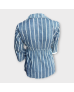 Striped Jean Blouse - Blue