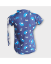 Leafy Short Sleeve Shirt - Blue 